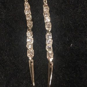 Firm! Melinda Maria linear crystal earrings